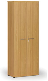 Kancelárska skriňa s dverami PRIMO WOOD, 800 x 420 x 2128 mm, buk