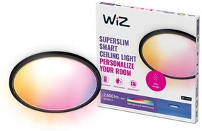 WiZ - LED RGB Stmievateľné stropné svietidlo SUPERSLIM LED/22W/230V Wi-Fi čierna