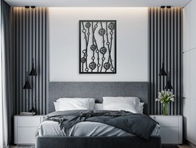 drevko Moderný obraz na stenu Kvetiny Rozmer obrazu: 44,5 x 30,5 cm, Farba dekorácie: Čierna