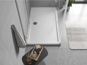 Mexen, Mexen Flow obdĺžniková sprchová vanička slim 75 x 160 cm, biely lesk - 46R107516