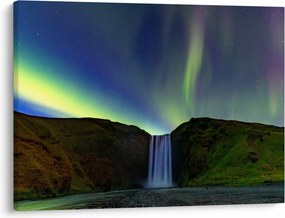 Obraz - Polárna žiara na Islande (70x50 cm)