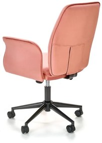 Kancelárska otočná stolička TULIP — látka, ružová