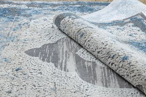 Moderný koberec NOBLE 9479 63 ornament vintage - Štrukturálny, dve vrstvy rúna, krémová modrá Veľkosť: 120x170 cm