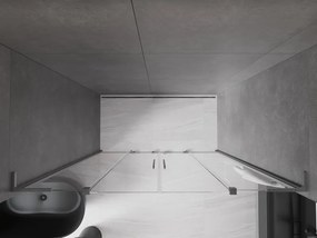 Mexen Velar L Duo, posuvné sprchové dvere do otvoru 200 cm, 8mm číre sklo, grafit brúsený, 871-200-003-02-66