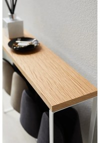 Kovový stojan na prezuvky v bielo-prírodnej farbe Tower – YAMAZAKI