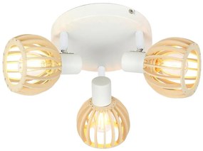 Candellux Biele stropné svietidlo Attari pre žiarovku 3x E14 s guľatou základňou 98-68118