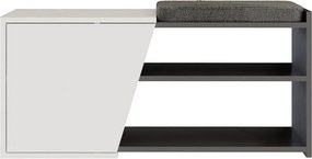 Skrinka na topánky Fiona White and Anthracite