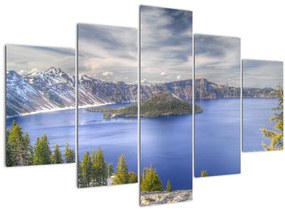 Obraz horského jazera (150x105 cm)