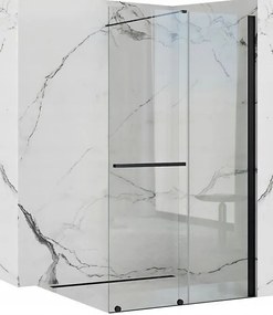 Rea Cortis Black stena sprchového kúta walk -in 100 cm čierna matný/sklo priehľadné REA-K7740