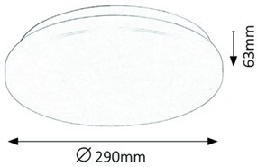 Rabalux 3338 - LED Stropné svietidlo ROB 1xLED/20W/230V
