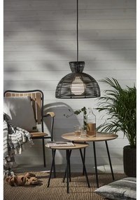 Čierne vonkajšie tienidlo pre stropné svietidlo Star Trading Runde, ø 37,5 cm