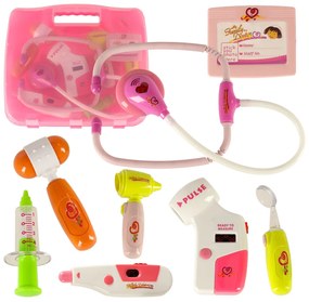 KIK Doktorova súprava v kufríku DOCTOR + svetlá ružová