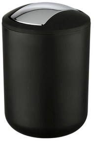 Čierny odpadkový kôš Wenko Brasil S, výška 21 cm