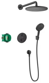 Sprchový systém Hansgrohe Croma pod omietku s termostatickou batériou matná čierna 27961670