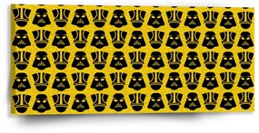 Sablio Obraz Star Wars Stormtrooperi Pattern na žltej - 110x50 cm