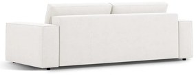 Biela rozkladacia pohovka z textílie bouclé 247 cm Jodie – Micadoni Home