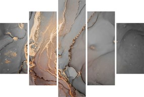 Obrázok - Šedo-zlatý mramor (150x105 cm)