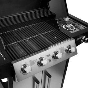 Teesa TSA0251 Plynový gril 5007 MASTER, 5 horákov, 12 kW, čierno-strieborný