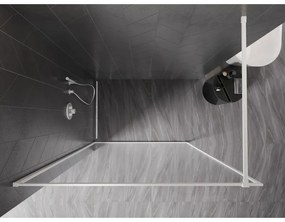 Mexen Kioto-F, sprchová zástena s rámom 80 x 202 cm, 8 mm číre sklo, biely profil, 800-080-104-20-00