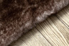 Koberec LAPIN Shaggy slonia kosť/čokoláda protišmykový