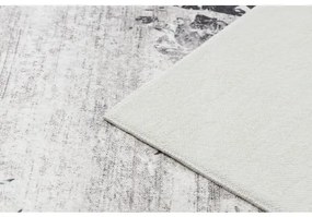 ANDRE 1187 umývací koberec Ornament, protišmykový - čierna -biela Veľkosť: 120x170 cm