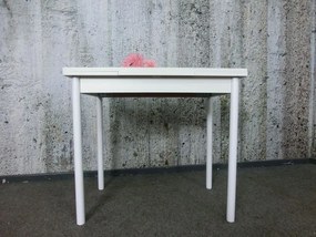 (3998-1) Jedálenský stôl rozkladací buk biela 135 cm