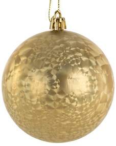 VIANOČNÁ BANKA NA STROMČEK SADA 4 KS (FI) 8 CM ZLATÁ