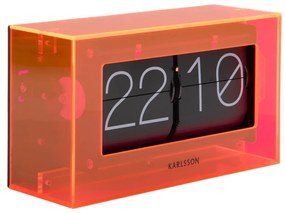 Karlsson 5976OR dizajnové nástenné/pracovné hodinyoranžové, 21 cm