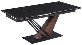 Jedálenská rozkladací stôl SANNY 180–240 cm biely/orech