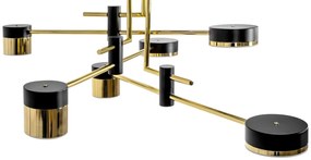 Toolight Toolight, LED stropné svietidlo APP1002-6C, zlatá-čierna, OSW-06151