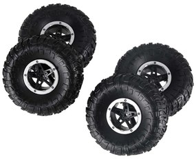 KIK Diaľkovo ovládané RC Horolezecké auto 4x4 Crawler 2v1 (pásy/kolesá) čierne 2,4 GHz