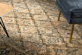 Koberec OMEGA Grenada Ramka, romby, orientálny - koňak