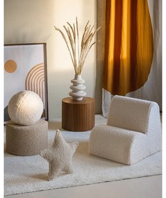 Svetlohnedý detský pohovkový vankúš z textílie buklé Star – Wigiwama