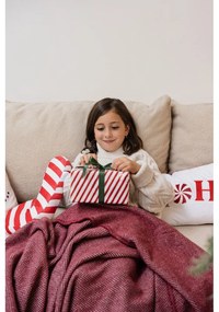 Zamatový dekoračný vankúš s vianočným motívom 60x30 cm Ho Ho Ho – Catherine Lansfield