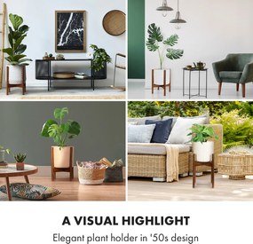 Fox & Fern Zeist, stojan na rastliny, 2 výšky, kombinovateľný, zásuvný dizajn, prírodný