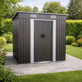 Záhradný domček BestBerg BBSH-406G / 2,25 m² / 121 x 194 x 192 cm / sivá