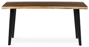 Autronic - Stůl jídelní, 160x90x75 cm, MDF deska, dekor staré dřevo, kov, černý lak - HT-F4416 OLW AKCE NOVINKA