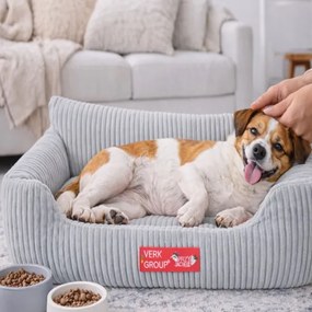 Pelech pre psa / mačku M - Menčester gaučík - svetlá sivá