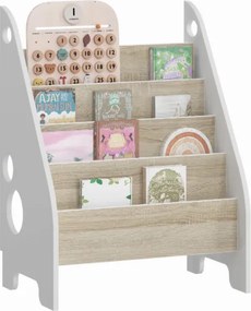 Praktická bibliotéka Montessori pre deti - sonoma + biela