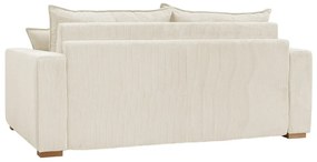 Krémová menčestrová rozkladacia pohovka 225 cm Augustin – Bobochic Paris