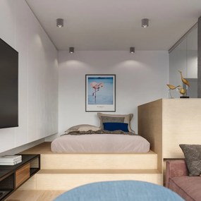 Stropné svietidlo Tiube, 1x sivé kovové tienidlo