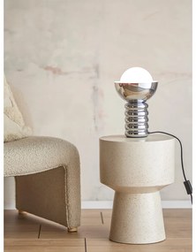 Stolová lampa v striebornej farbe so skleneným tienidlom (výška 32 cm) Spike – Bloomingville