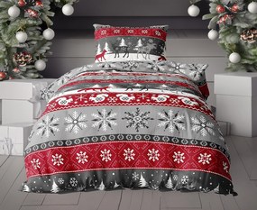 Flanelové obliečky SNOWY FOREST sivá Rozmer obliečky: 70 x 90 cm | 140 x 220 cm