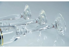BOHEMIA ANGELA ZLATO-PLATINOVÝ POHÁR 60 ML SADA 6 KS