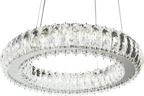 Toolight Toolight, Krištáľové LED závesné svietidlo APP1040-CP + diaľkové ovládanie, chrómová, OSW-09473