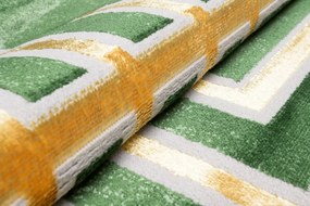 Zaujímavý moderný zelený koberec so zlatým vzorom Šírka: 80 cm | Dĺžka: 150 cm