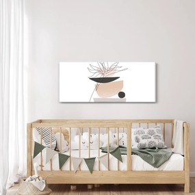 Obraz - Line art kvety N⁰1 (120x50 cm)