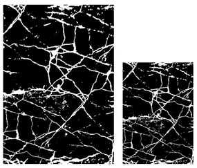 Biele/čierne kúpeľňové predložky v súprave 2 ks 60x100 cm Cracks – Mila Home