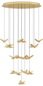 Eglo 390398 - LED Stmievateľný luster na lanku PARATEBUENO 17xLED/3W/230V zlatá