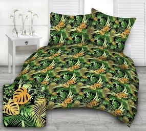 Monstera Green bavlnené obliečky DeLuxe Rozmer obliečok: 140x200 cm, Obsah balenia: Set Balenie